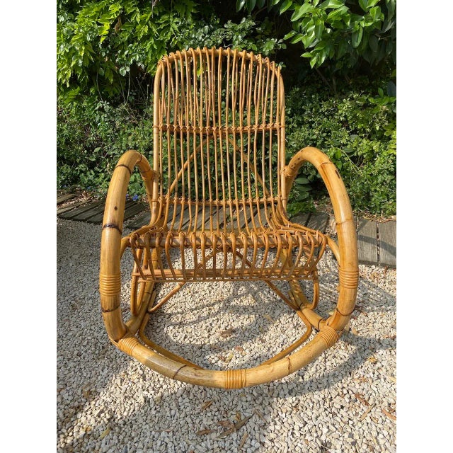 Rocking Armchair Attributed to Franco Albini, 1950s For Sale - Image 6 of 6