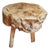 Brutalist French Burled Cherrywood Stool Primitive Milking Stool, 1890s For Sale