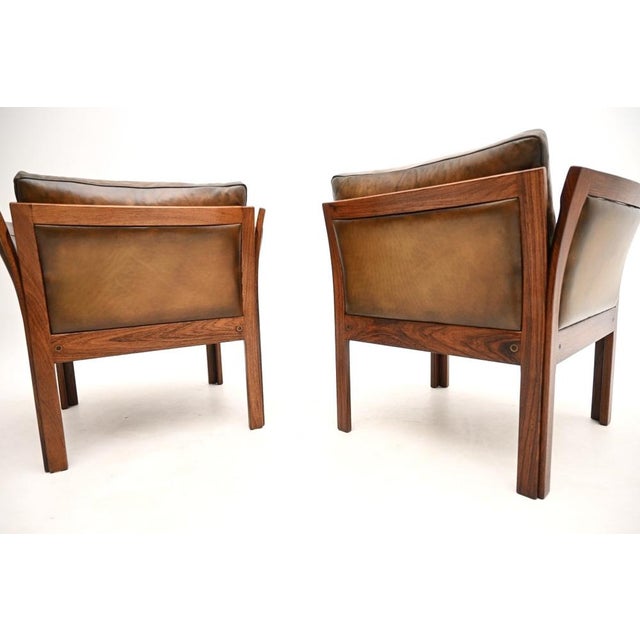 Vintage Danish Armchairs by Illum Wikkelso from CFC Silkeborg, 1960, Set of 2 For Sale - Image 6 of 14
