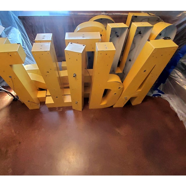 1970s Vintage 38" Architectural Salvage Sign Letter "A" From a Dallas Children's Hospital For Sale - Image 5 of 9