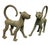 Pair of Vintage Benin-Style Cast Bronze Leopard Statues For Sale In West Palm - Image 6 of 12