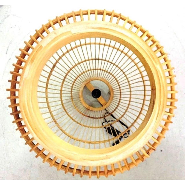 Mid-Century Modern Vintage Wicker Floor Lamp, Italy, 1960s For Sale - Image 3 of 9