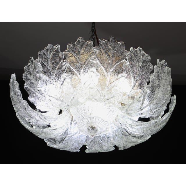 1980s Verona, Luxury Italian Murano Glass Ceiling Light or Flush Mount For Sale - Image 10 of 12