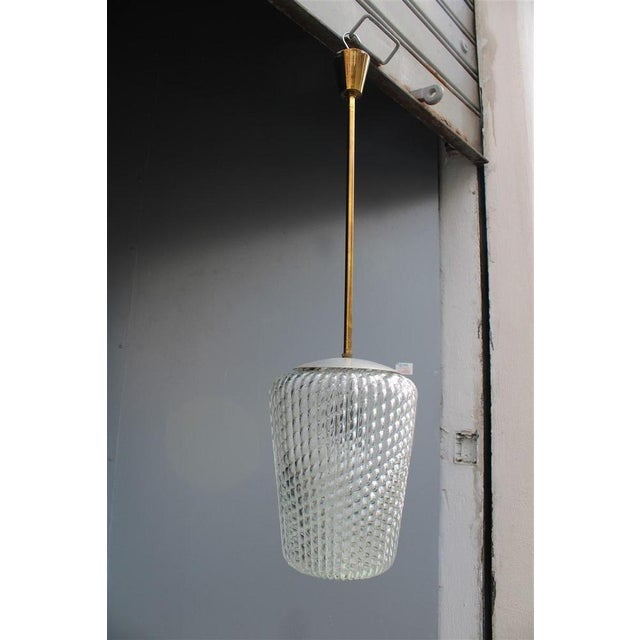 Murano Glass and Brass Ceiling Light from Seguso, 1940s For Sale - Image 11 of 15