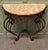 Rustic Rustic French Wrought Iron Marble Console Table For Sale - Image 3 of 7