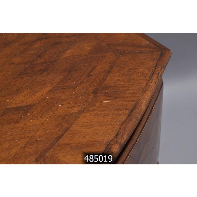 Vintage Bow Front Demilune Credenza, Key Included For Sale - Image 13 of 16