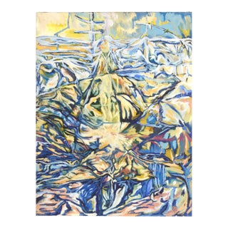 "Visions of the Metropolis" Visionary Landscape and Hills Original Oil on Canvas by Travis Flack For Sale