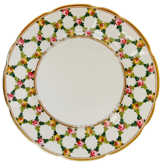 1900 - 1909 Antique Saxe German Porcelain Plates Imported by Leopold p.h. Fisher, Set of 8 For Sale - Image 5 of 13
