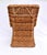 Wood 1960s Michael Taylor for Baker Braided Wicker Wingback Ottoman Set For Sale - Image 7 of 13
