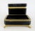 Black C.1930's Cenedese Murano Italian Hand-Blown Black Keepsake Lidded Box & Accent Dish With Bronze Gilded Mounts For Sale - Image 8 of 18