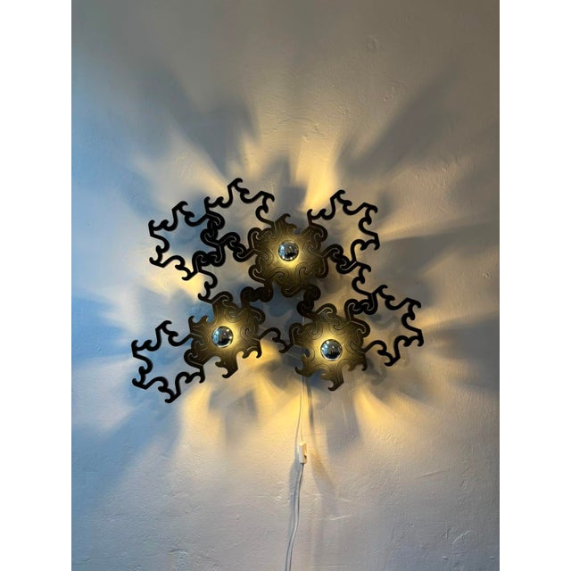 Sculptural Wall Lamp, 1970s For Sale - Image 3 of 9