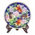 Vintage Chinese Cloisonné Charger | Koi Fish & Peony Motif With Stand and Gift Box For Sale