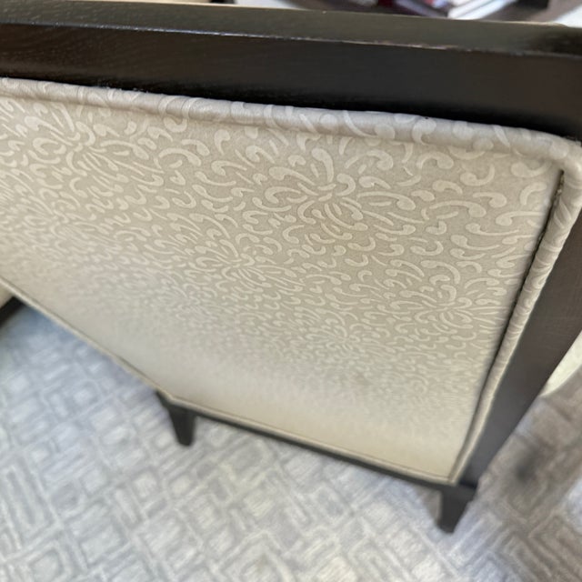 Contemporary Pair Donghia Open Arm Lounge Chairs For Sale - Image 3 of 7