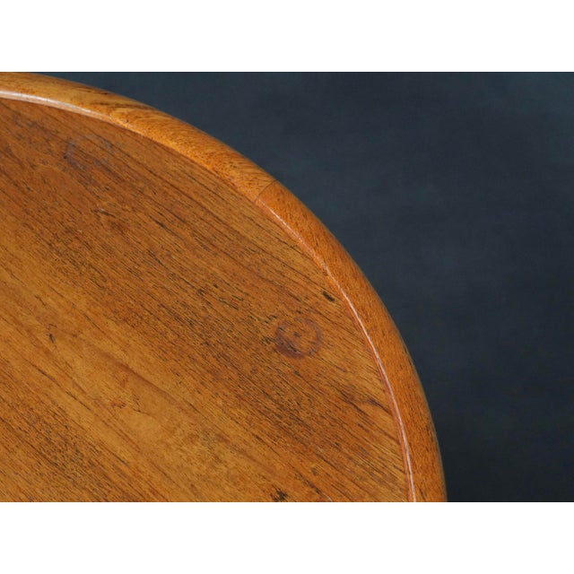 Brown Scandinavian Modern Round Teak Coffee Table, Denmark, 1960s For Sale - Image 8 of 9
