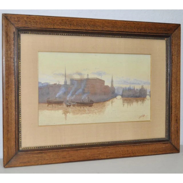 Early 20th Century European Watercolor by Jophson C.1909 For Sale - Image 9 of 9