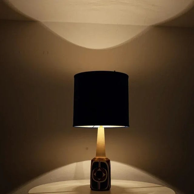 Table Lamp from Soholm with Silk Lampshade by René Houben, 1960s For Sale - Image 3 of 12
