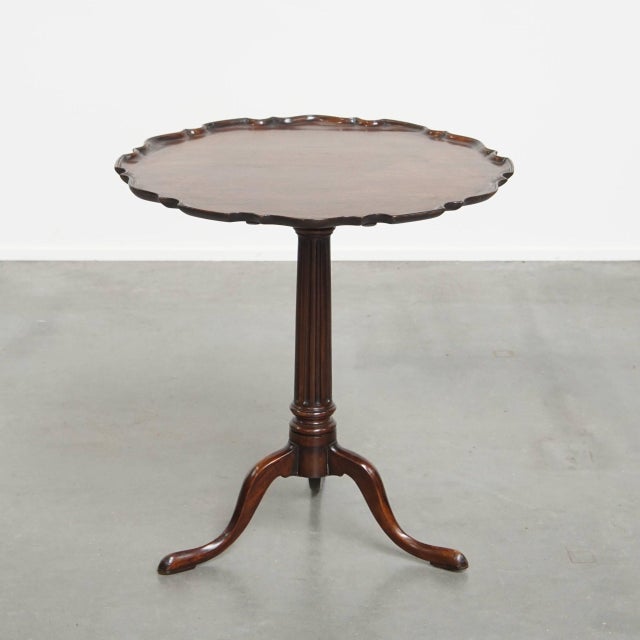 English Wine Table with Ornate One-Piece Top For Sale - Image 12 of 12