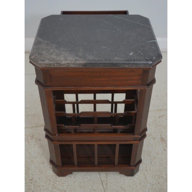 Magazine Rack End Table W. Marble Top For Sale - Image 12 of 12
