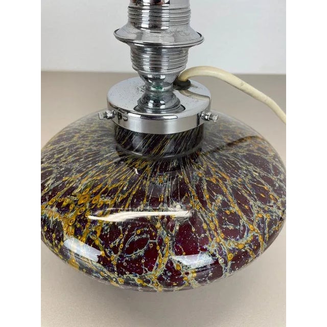 Art Deco Ikora Table Lamp in Glass by Karl Wiedmann for WMF, Germany 1950s For Sale - Image 9 of 18