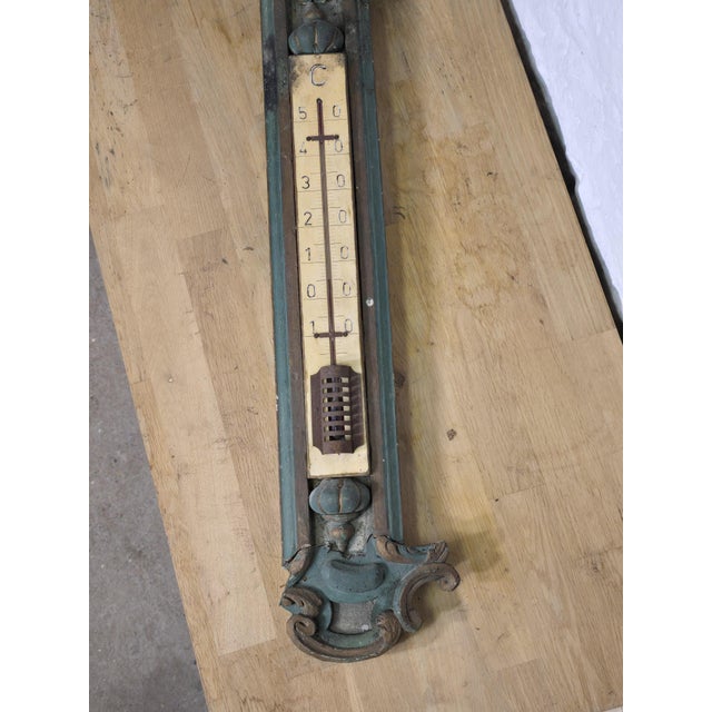 Wood Louis XVI Directoire Style Lacquered Gilt Wood Thermometer, 18th-19th Century For Sale - Image 7 of 14