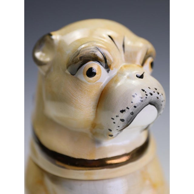 Seated Pug Tobacco Jar from Staffordshire Pottery, 1900 For Sale - Image 16 of 18