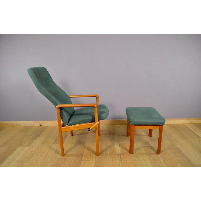 Danish Relax Armchair and Ottoman in Teak by Schou Andersen, 1960 For Sale - Image 11 of 13