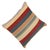 A one-of-a-kind handwoven wool kilim floor pillow featuring a rich multicolor stripe of red, slate-blue and yellow. Fully...