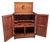 George Zee 1960s George Zee Teak and Brass Flip-Top Cocktail Bar Cabinet For Sale - Image 4 of 16