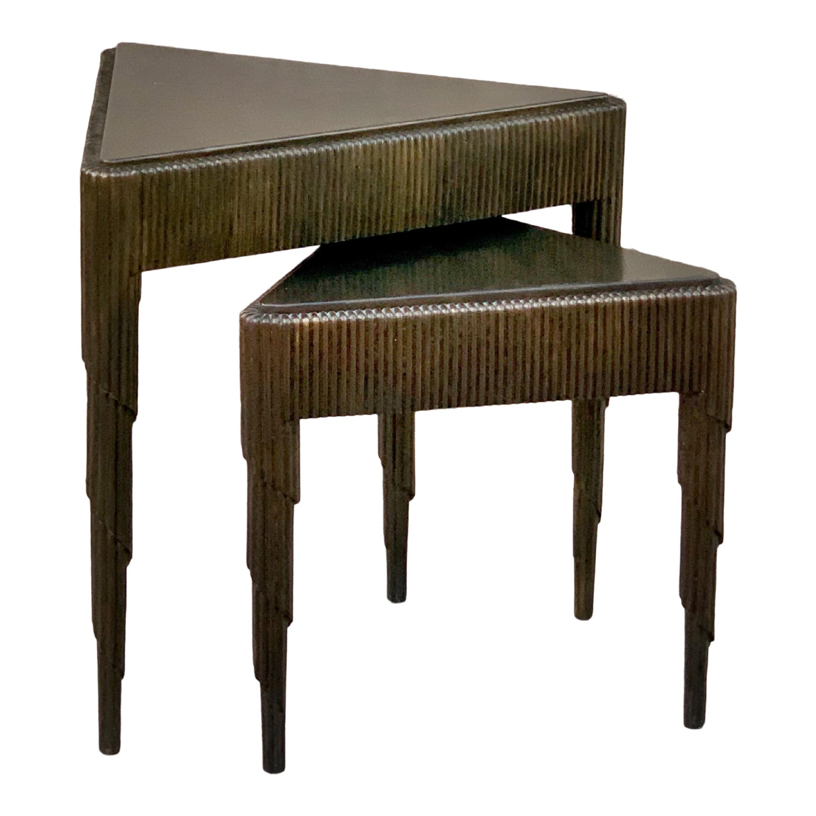 Olf Contemporary Triangular Nesting Tables Set of 2 Chairish