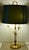 Gold French Bouillotte Brass Shade Table Lamp from Unbekannt, 1950s For Sale - Image 8 of 11