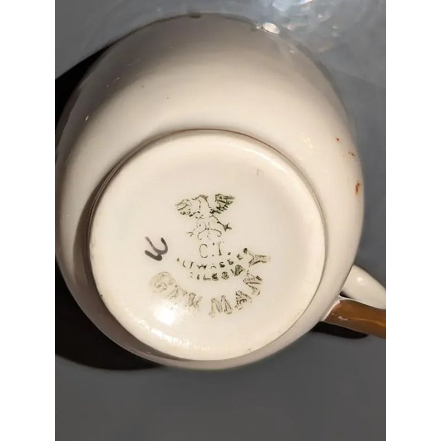 1910s 3 Porcelain Saucers With Gold Trim for Espresso Cup, German Circa 1900-1920 For Sale - Image 5 of 5