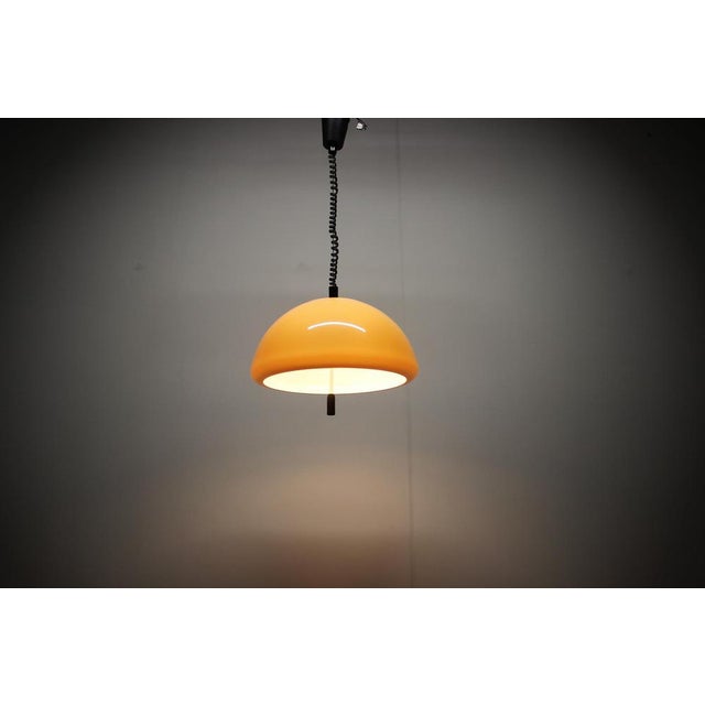 Mid-Century Adjustable Plastic Pendant Lamp attributed to Meblo Guzzini, Italy, 1970s For Sale - Image 10 of 12