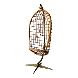 Vintage Rattan Hanging Egg Chair