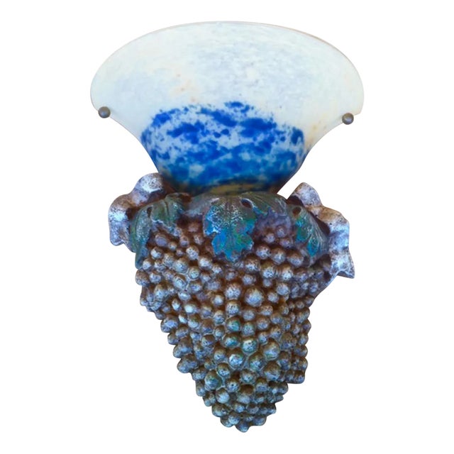 Art Nouveau Style Grapes Wall Lamp, 1995 For Sale