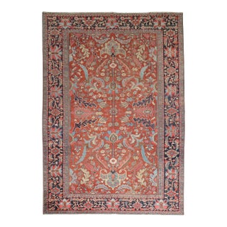 Antique Zabihi Collection Persian Heriz Rug - 8'8" x 12'2" For Sale