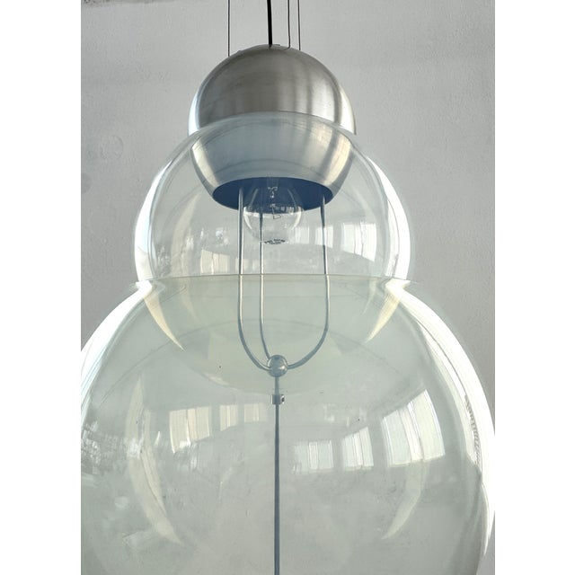Mid-Century Italian Murano Opaline Glass Chandelier, 1970s For Sale - Image 15 of 18