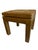 Mid 20th Century Faux Leather Brown Parsons Style Stool For Sale - Image 4 of 11