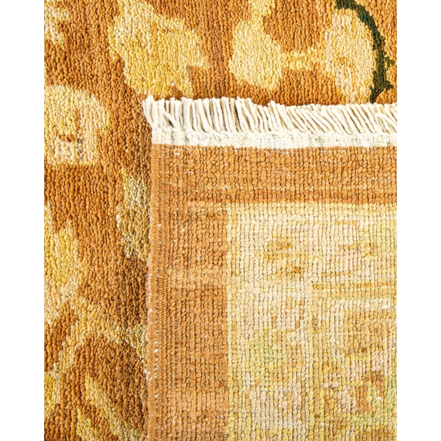 2000 - 2009 Eclectic, One-of-a-Kind Hand-Knotted Area Rug in Yellow, 9' 2" x 11' 8" For Sale - Image 5 of 8