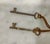 Pair of Oversized Passementerie Silk Tassels With Antique Keys & Heavy Cast Tops - Grandmillennial, Palm Beach Regency, Traditional. See Pics! Set #2 For Sale In New Orleans - Image 6 of 7