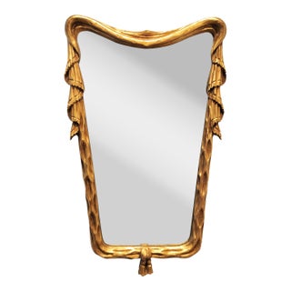 Hollywood Regency Guilded Fairy Tale Mirror For Sale