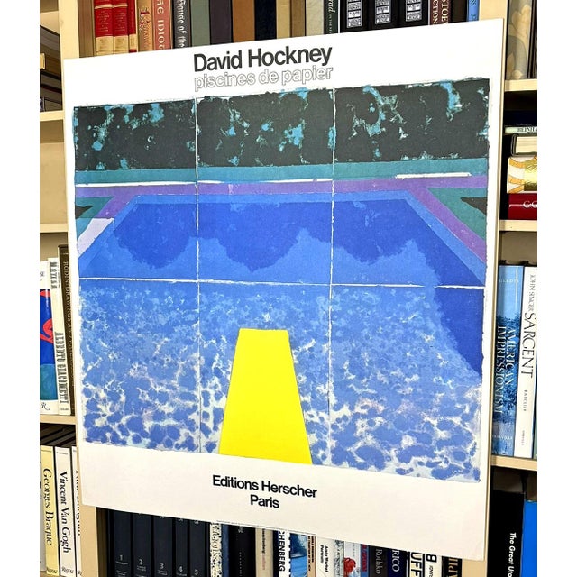 Paper David Hockney Original 1980 Piscines De Papier Exhibition Poster For Sale - Image 7 of 10