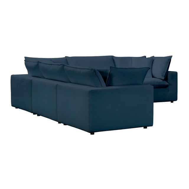 Cali Navy Performance Fabric Modular L-Sectional For Sale - Image 4 of 6