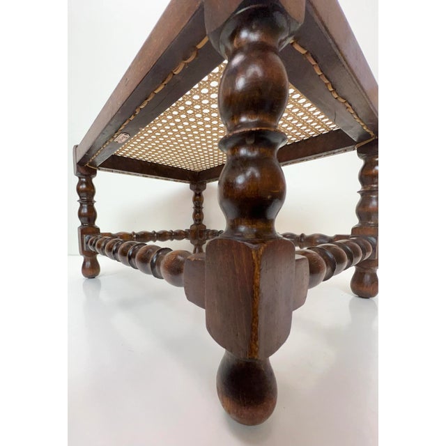 Footstool with Cane Top from H.Pander & Zonen, 1890s For Sale - Image 6 of 13