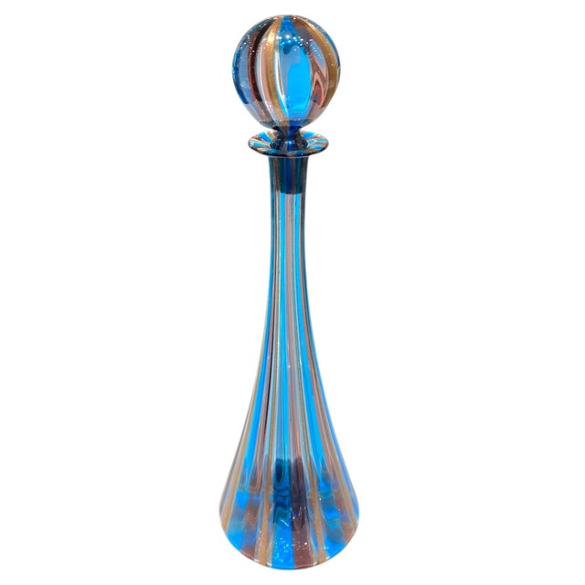 Mid 20th Century Italian Murano Art Glass Decanter Style After Gio Ponti Venini For Sale - Image 12 of 14
