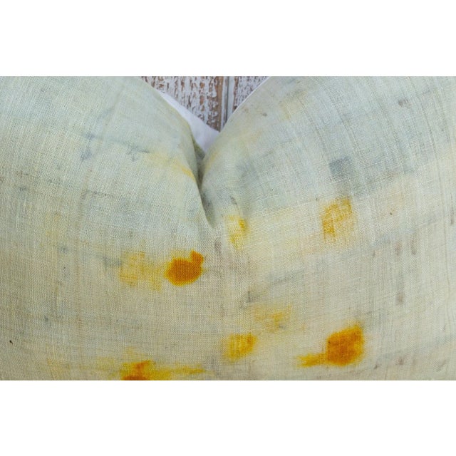 Vintage Priyam Tie Dyed Organic Silk Lumbar Pillow For Sale - Image 4 of 10
