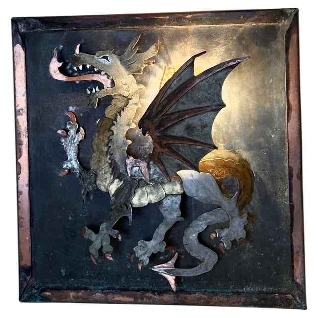 Sculptural Dragon Wall Light in Mixed Metals and Oxidized Copper by Mathieu Matégot, 1970s For Sale - Image 17 of 17