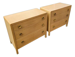 Pair of Vintage Norman Bel Geddes for Simmons Metal Bachelor's Chests