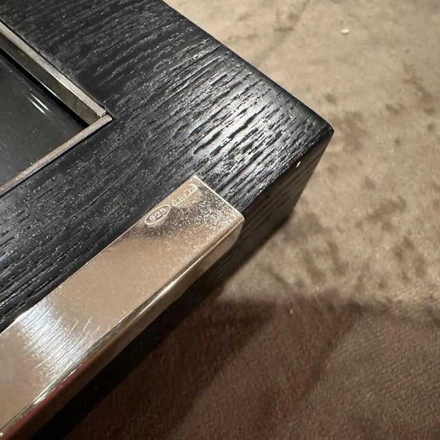 1980s Modern Sterling Silver and Ebonized Wood Picture Frame by Silvan For Sale - Image 11 of 11