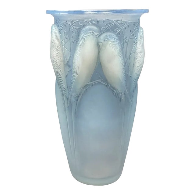 Opalescent Ceylan Vase by René Lalique, 1924 For Sale