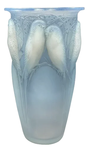 Opalescent Ceylan Vase by René Lalique, 1924